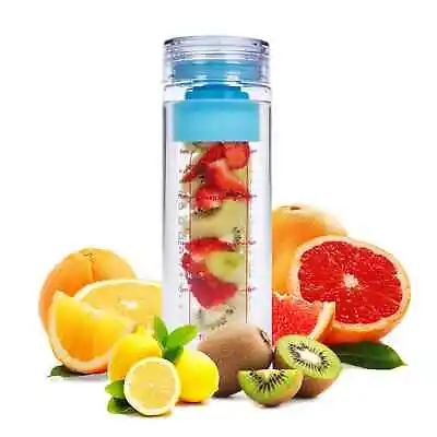 LA Organics Sport Fruit Infuser BPA Free Leak Proof Lid Water Bottle - 24 Oz • $9.95