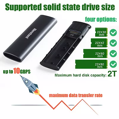 M.2 NVME TO USB 3.1 Enclosure Type-C Storage Case Adapter SSD SATA External AU • $28.90