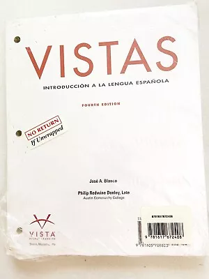VISTAS Introduccion A La Lengua Espanola By Jose A. Blanco • $11.19