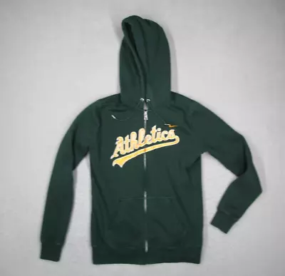 Oakland Athletics Hoodie Women Large Green Full Zip Nike MLB Genuine Embroidered • $29.99