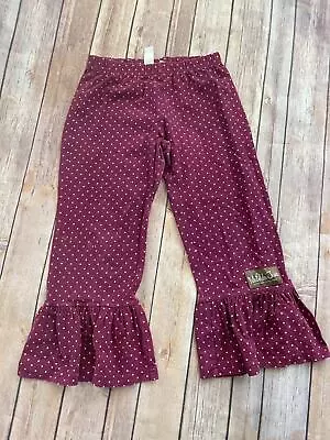 Matilda Jane Size 6 Paint By Numbers Pointillism Polka Dot Big Ruffle Pants B5 • $19.99