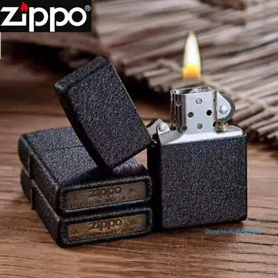 $42.95 • Buy ZIPPO Lighter Zippo Black Matte Crackle WindProof Pocket Lighter  100% GENUINE