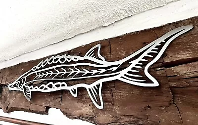 35-inch Sturgeon Hollow Metal Sign Cabin Sign Musky Sign Metal Art Catfish • $59