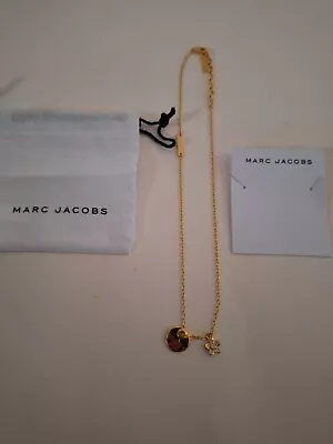 Marc Jacobs Signature Necklace With Crystal Flower New With Tags In Box • $39.99