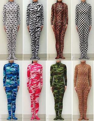 $25.06 • Buy Unisex Spandex Zentai Costume Suit Patterns Animals Unitard No Hood & Hands