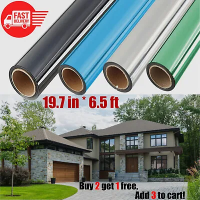 One Way Mirror Privacy Window Film Heat Insulate UV Reflective Tint In/Outdoor • $10.95