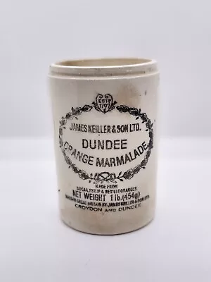 Vintage Dundee Marmalade James Keiller & Son Stoneware Crock England 1 LB Jar • $60