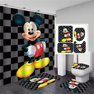 Model 2 Funny Mickey Mouse Bathroom Sets Shower Curtain Sets.  • $24.99