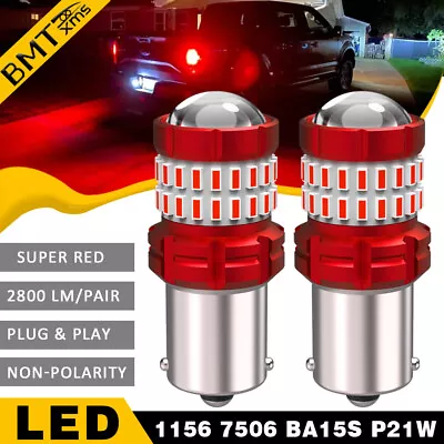 1156 7506 BA15S LED Stop Brake Light Bulbs Red For VW Golf Wagon 2010-2013 2014 • $12.49