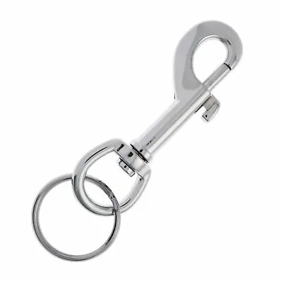 Metal Belt Clip Hook Hipster Keychain Keyring Key Fob Wallet Holder Chain Ring  • £1.99