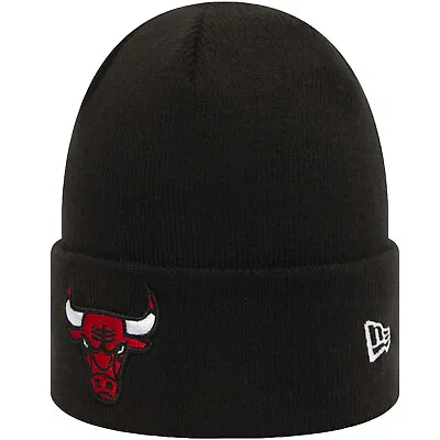 New Era Chicago Bulls NBA Basketball Winter Warm Knitted Beanie Hat - Black • £25.95