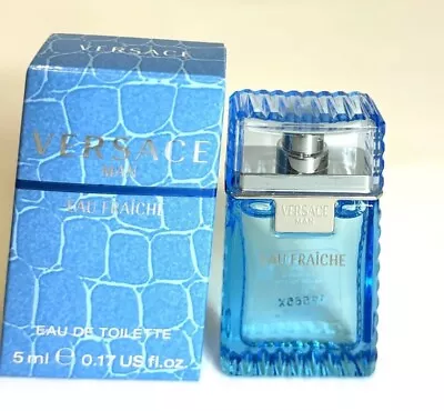 EAU FRAICHE By Versace Man .17 Edt MINI Splash 5 ML NEW In Box • $15