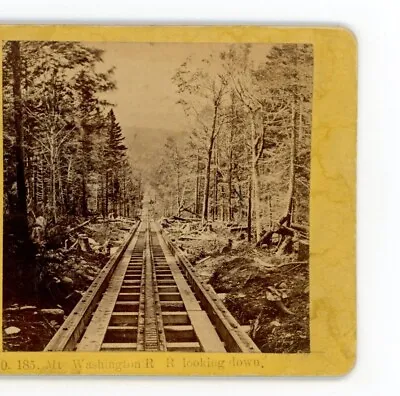 Mt Washington Railroad Looking South NH Kilburn Stereoview • $20