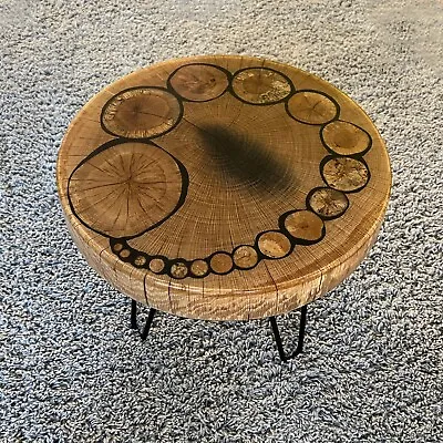 Live End Table / Side Table / Slice Wood Unique Mosaic / Natural Edge Side Table • $350