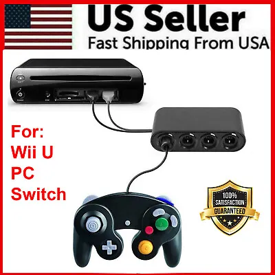 GameCube Controller Adapter 4 Port For Nintendo Switch Wii U & PC USB NEW TURBO • $12.39