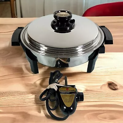 Kitchen Craft West Bend 11  Liquid Core Electric Skillet Vented Lid 900W USA • $49.99