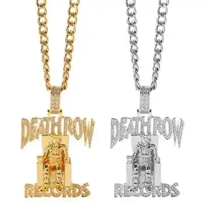 Hip Hop Rapper Style Cubic Zirconia Pendant 24  Gold Plated Cuban Chain Necklace • $15.99