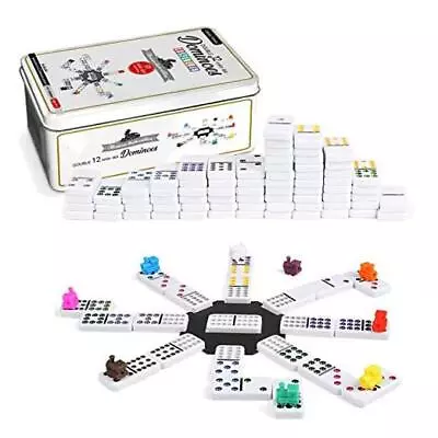 Dominos Set Game. Premium Classic 91 Color Pieces Double Double 12 Dominoes • $35.70
