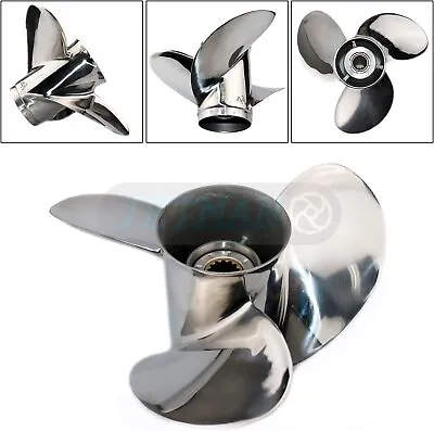 Outboard Propeller 11x15 For Mercury Mariner 25-70HP 13 Spline OEM RH Stainless • $181.35