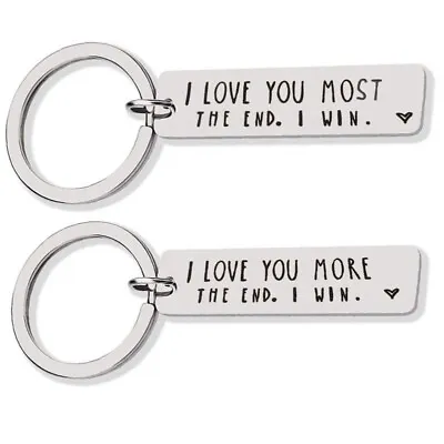 Valentines Day Love You More Most The End I Win Love Keyring • £3.79