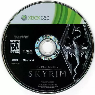 XBOX 360 The Elder Scrolls V 5 Skyrim Video Game DISC ONLY First Person 1080p HD • $5.65