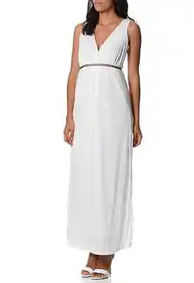 $19.99 • Buy Target Ladies Maxi Sleeveless Maternity Dress Sizes 8 10 Colour White