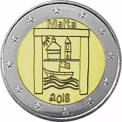 MALTA 2 EURO 2018 Cultural Heritage Commemorative 2 Euro Coin  UNCIRCULATED • $5