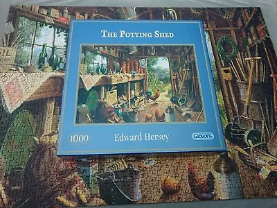 GIBSONS - 1000 Piece Jigsaw- THE POTTING SHED By Edward Hersey - Complete • £3.50