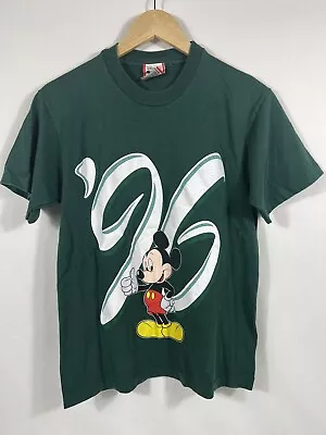 Vtg 90s Mickey Mouse ‘96 Walt Disney World T-Shirt Sz S/M Double-Sided USA Made • $30