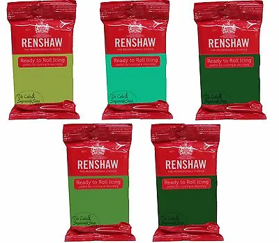 Renshaw Ready To Roll Icing Green Colours • £7