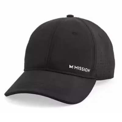 Mission Vented Cooling Performance Hat Unisex Adjustable One Size Fits All Black • $16.20