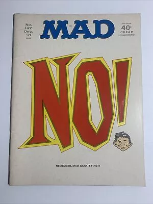 Mad Magazine 147 December 1971 - Nice Colors - Boarded And Sleeved • $8.99