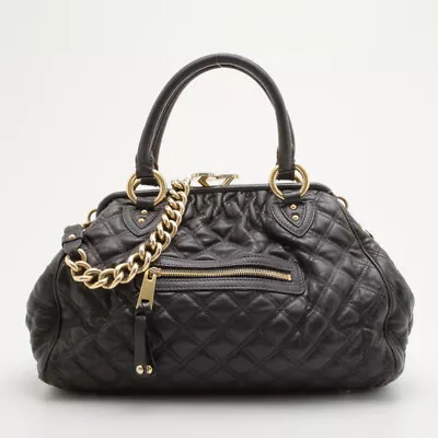 Marc Jacobs Black Quilted Leather Stam Satchel • $345.45