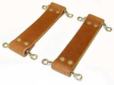 1934-36 Chevrolet Chevy GMC Pickup Panel Truck Brown Leather Door Strap Set USA • $79.47