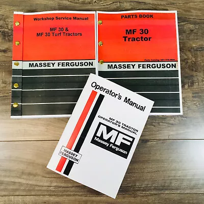 Massey Ferguson 30 Mf30 Tractor Service Parts Operators Manual Repair Shop Set • $89.97