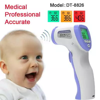 Large LCD Digital Infrared Thermometer Non-contact Forehead Baby Temperature Gun • $7.99