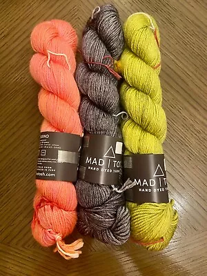 THREE SKEIN SET Of Mad Tosh Silk Merino Yarn In Multiple Colorways • $36