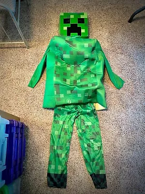 Minecraft Creeper Deluxe Costume In Green Medium 8-10 Good Condition • $20