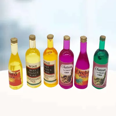  6 Pcs Dolls House Tableware Decoration Miniture Wine Bottle • £4.88