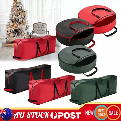 Christmas Tree Storage Bag Heavy Duty Artificial Wreaths Ornaments Organizer Bag • $21.84