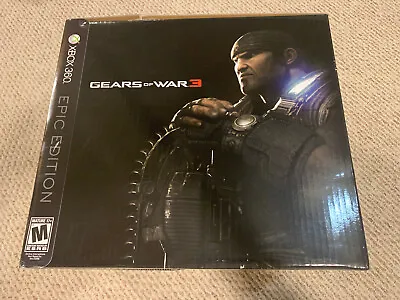 $200 • Buy Gears Of War 3 Epic Edition Xbox 360 Game Statue Art Book Box Cog Free Ship Ins