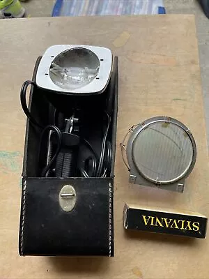 Vintage Sylvania Sun Gun   Movie Light | With Original Leather Case • $10