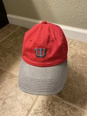 Rare Vintage Wilson Strapback Cotton Hat Baseball Cap Red - H22 • $34.95