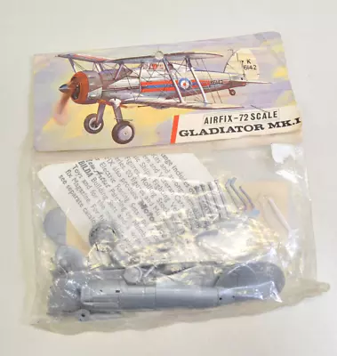 Vintage Bi Plane Model Kit AIRFIX GLADIATOR MK.1 Airplane 1/72 Scale New • $16