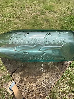 $375 • Buy Vintage Embossed Celery:Cola Bottling CO. Inc Danville, VA Beautiful Blue *****