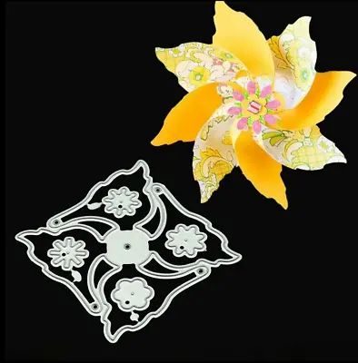 Windmill Flower Metal Cutting Dies Stencils Scrapbooking Embossing Album Craft • £3.09