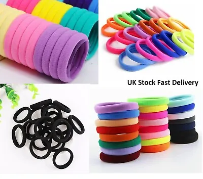 40 PCS THICK STRONG Women Girls  School Endless Hair Elastic Bands Bobbles UK • £2.49