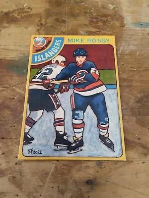 Hockey Art Card Print Mike Bossy 78 Rookie Card  • $4