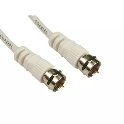 2m Metre Coaxial Satellite Cable F Type Aerial Lead Male To M Sky Virgin Media • £2.87