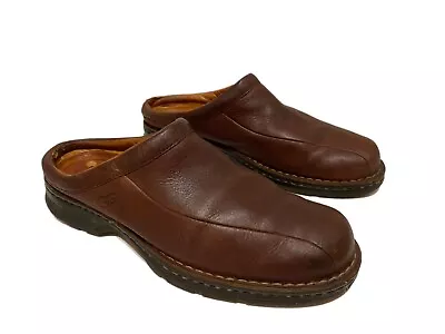 UGG Midtown Clogs Mens US 12 Brown Leather Slip On Shoes Lug Sole Leather Lined • $24.99